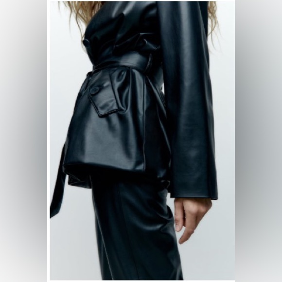 Zara leather trench coat - Picture 4 of 4